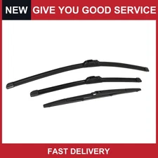 Pack of 3 For Toyota Prius 2010-2015 Front Rear Windshield Wiper Blade Set