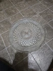 Vtg Wexford  Anchor Hocking Crystal Glass 14" Round Platter Collector Glass