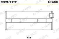 Glyco H1095/6 STD Kurbelwellenlager FüR Alfa Romeo Passend FüR Fiat Lancia