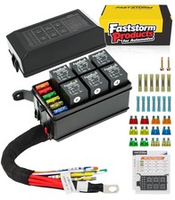 Faststorm Fuse Relay Box Relay Block Box Built-in Diodes 6 Way 12 Awg Pre-wired