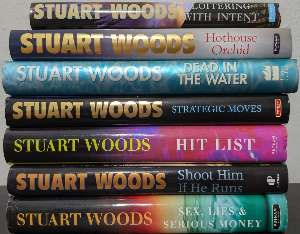 Book Lot of 7 Stuart Woods Crime Novels Stone Barrington  + More Hardcover HCDJ - Image 2 of 3