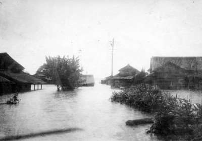 The area inundated after torrential rain June 29 1928 Yamato Fu- Japan Old Photo