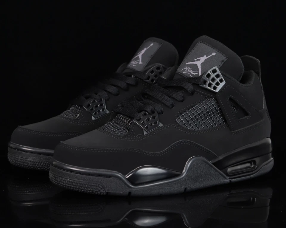 Мужские баскетбольные кроссовки Jordan 4 ретро черный кот средний верх размер 11 - Изображение 4 из 4