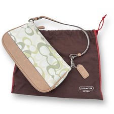 Rare Color coach Accessory Pouch Signature Optic Signature