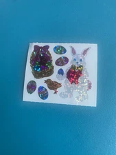 Vintage Prism Hambly Easter Bunny Basket Sticker Module 2x1.76 Inches Pot Of