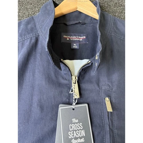 NWT Roundtree & Yorke The Cross Season Jacket Navy Blue Size XL Casual Coat image 6