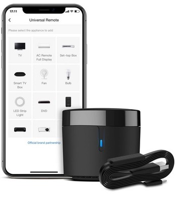 BroadLink RM4 mini S IR Fernbedienung Universal mit USB Kabel Temperatur