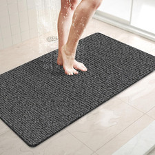 Shower Mat Bathtub Mat,Non-Slip Bath Mat with Drain, Quick Drying