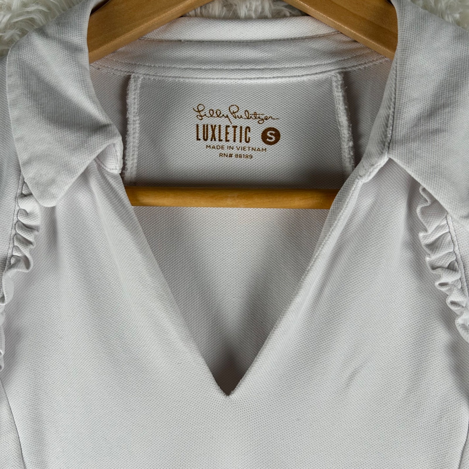 Lilly Pulitzer Luxletic  S Solid White Martina Po… - image 3