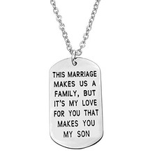 Son in Law Necklace Stepson Gift Bonus Son Necklace Gift Son in Law Gift