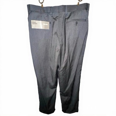 Louis Raphael Men's Light Grey Pleated Tailored Herringbone Pants Size 33x30 NWT
