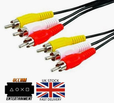3-Way RCA Male Phono Lead Male Audio & Video Composite Cable 1.5M AV TV