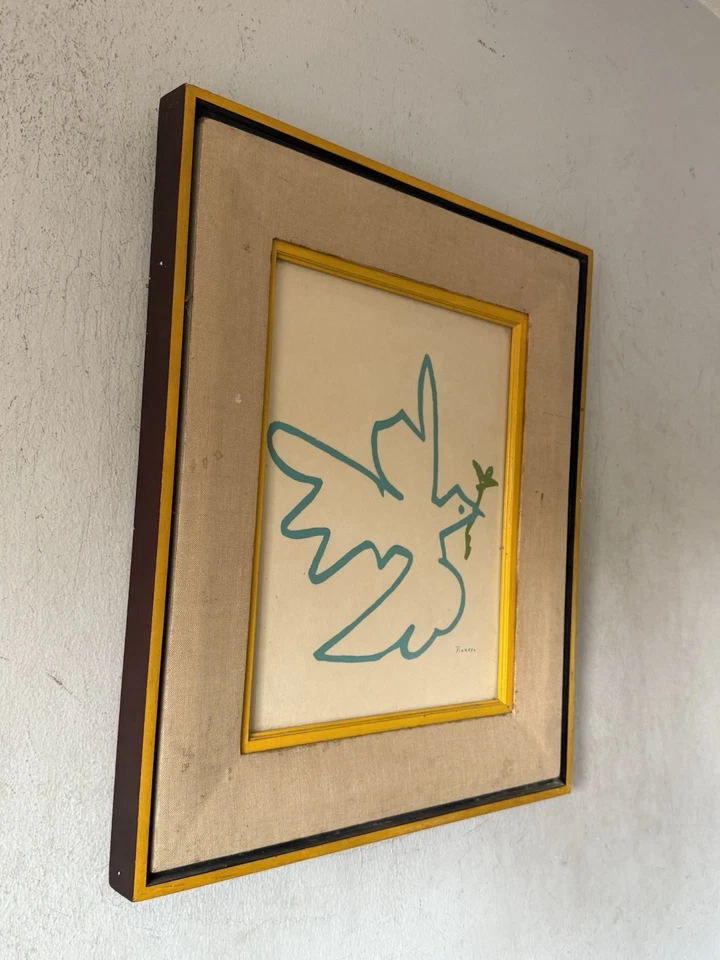 原版 PABLO PICASSO 复古现代抽象和平鸽子立方体图 — 第 3/4 张图片