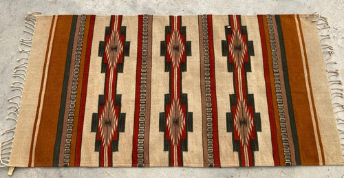 Vintage Traditional Handmade Beautiful Mexican Kilim Floor Rug Carpet 147x76 cm