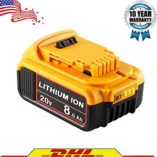 NEW DCB200 DCB201 DCB208 8.0Ah 20V Max for DeWalt Replacement Battery