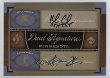 2012 SP Signature Edition Dual Signatures Kyle Gibson Aaron Hicks Auto 4g8