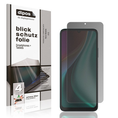 Blickschutzfolie für NUU Mobile X10 matt Schutzfolie Folie Display Schutz dipos