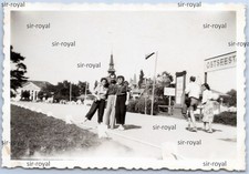 Heringsdorf Usedom 1956 - Leute vor der Seebrücke - DDR 1950er - Foto 9x6cm