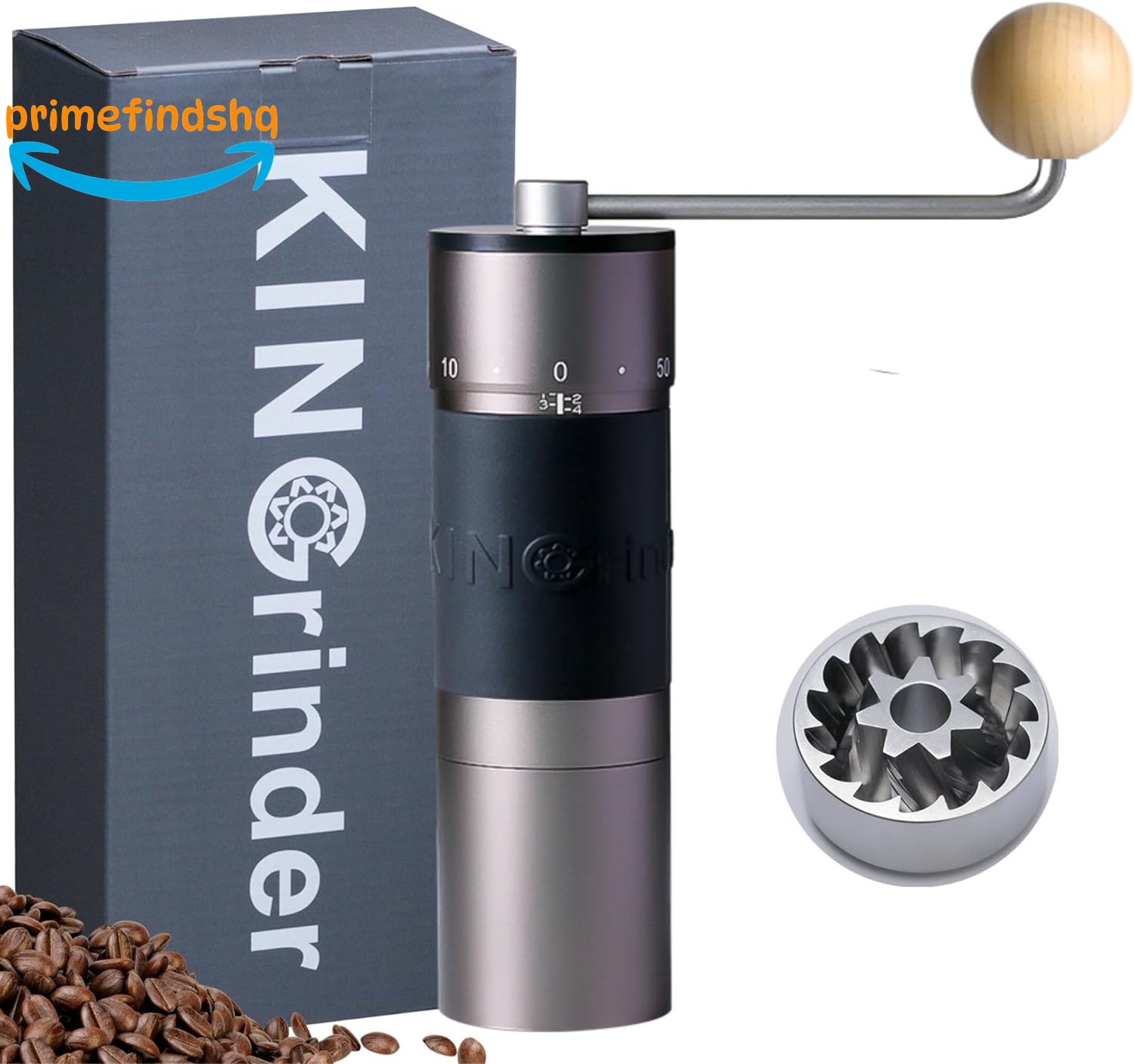 KOL-Recommended K6 Manual Coffee Grinder with Ergonomic Straight Handle