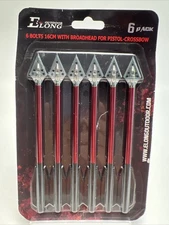 6pc Crossbow Bolts 6.5" Aluminium Arrows Broadhead Hunting for Archery Pistol