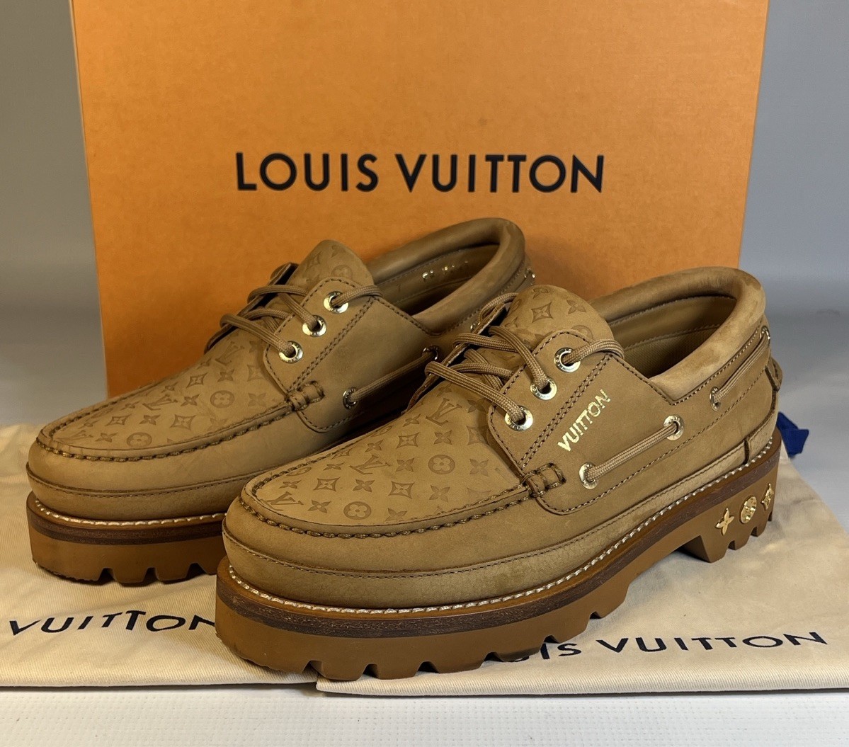 Louis Vuitton Ranger LV Monogram Boat Shoes – Men's – Size 7 US