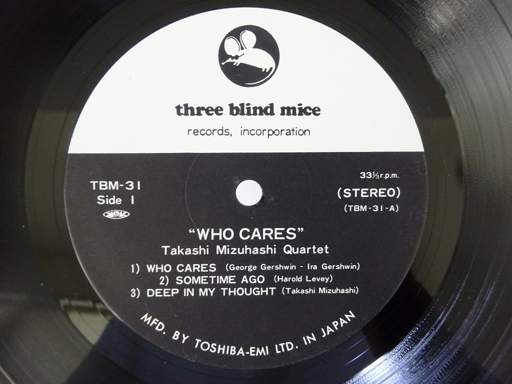 Takashi Mizuhashi Quartet Who Cares Three Blind Mice TBM-31 Japan