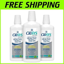 32 Fl Oz Fluoride Mouthwash Pack of 3 - Gentle, Non-Irritating Breath Freshener