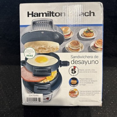 Hamilton Beach Breakfast Sandwich Maker with Timer - Dark Gray -25478 New In Box