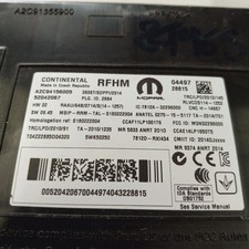 Fiat 500 X Model   Tire Pressure Module {52042067} 2016 2017