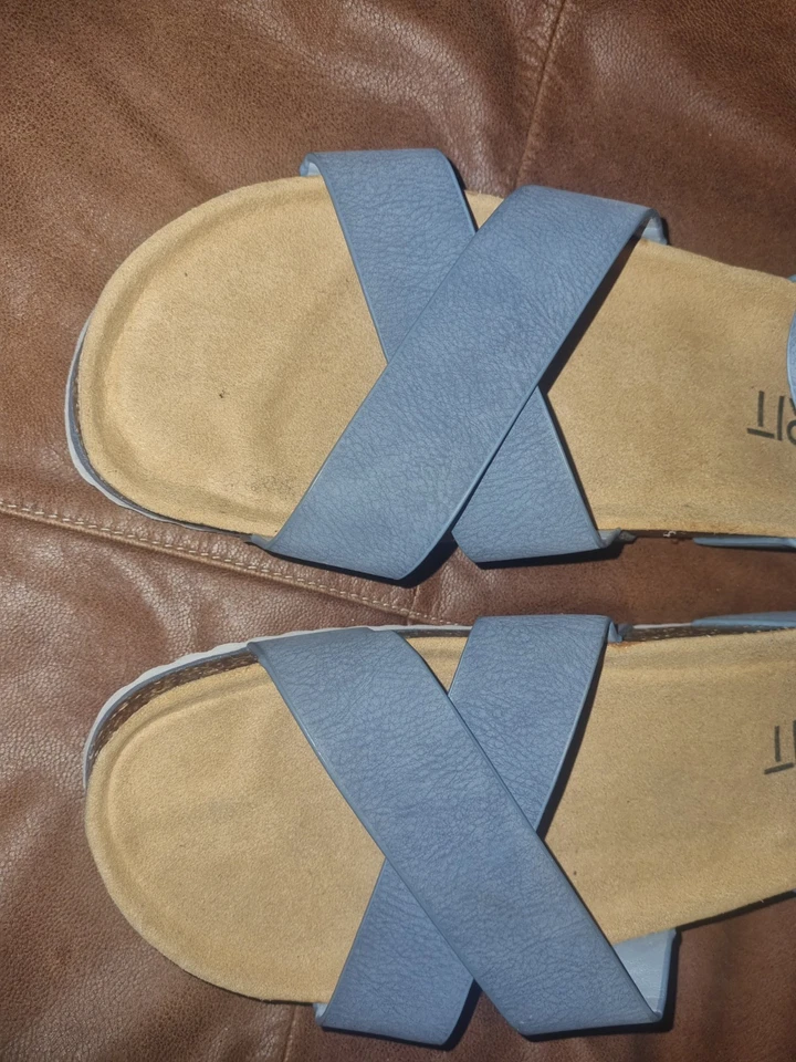 Esprit Gr.42 Damen Sandalen Sandaletten Slipper Grau  neu - Bild 2 von 4