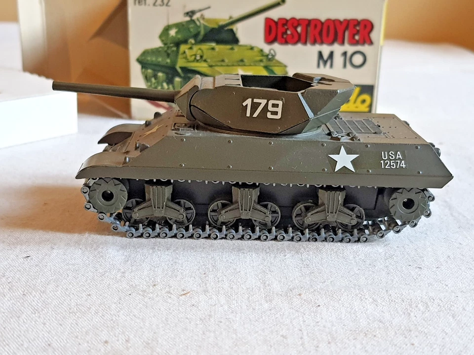 SOLIDO MILITAIRE DESTROYER M 10 N° 232 BOITE 1972 ARMEE AMERICAINE D DAY WW2 - Photo 4/4