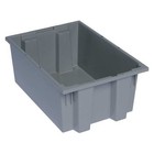 Quantum Storage Systems Snt200gy Stack & Nest Storage Container, 6 Gal, 19-1/2