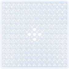 Clear Square Shower Mat Bathtub Mat Non Slip 21X21 Inch, Square Bath Mat