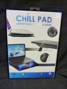 GAMER PROS CHILL PAD LAPTOP COOLING PAD & STAND 3 QUIET FANS DUAL USB NEW IN BOX