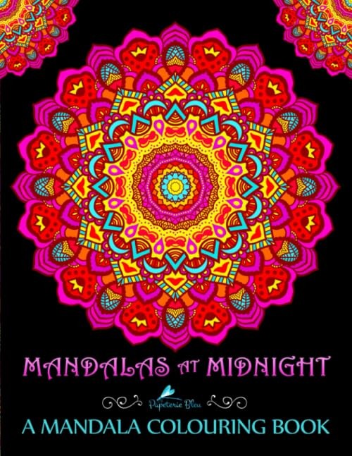 Mandalas At Midnight: A Mandala Colouring Book: Mandalas on Blac - Image 2