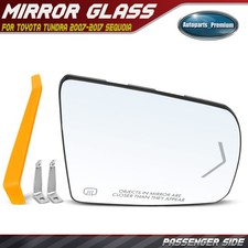 Passenger Side Mirror Glass W Heated Turn Signal For Toyota Tundra 2007-2017 Passenger Side Mirror Glass W Heated Turn Signal For Toyota Tundra 2007-2017
