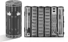 Precision Screwdriver Set Cylinder Organizing Case 128pcs in 1 S2 9906 