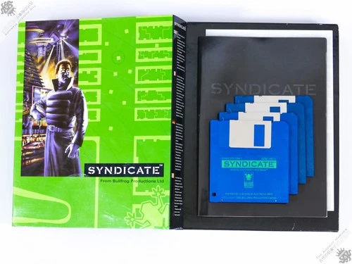 COMMODORE AMIGA SYNDICATE BIG BOX 3.5" VINTAGE COMPUTER GAME 1993 BULLFROG