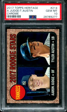 2017 Topps Heritage #214 AARON JUDGE RC /999 Chrome PSA 10 GEM MINT