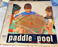 Rare Fun Milton Bradley Paddle Pool Game 1970...