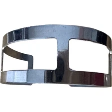 Modern Geometric Silver Tone Metal Cuff Bracelet Women Statement