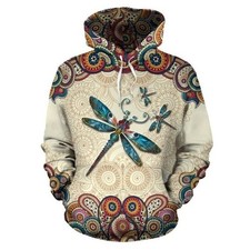 Dragonfly Henna Hoodie Man Women S-5Xl