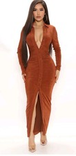 Silky Smooth Long Sleeve Slinky Chopper Dress Sz S