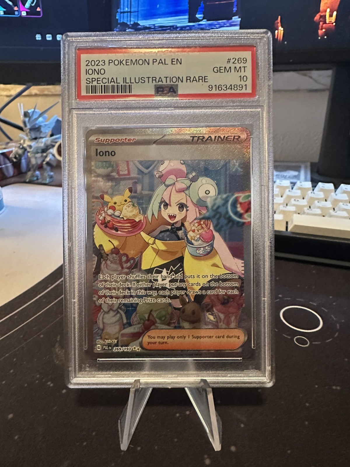 Pokemon PSA 10 GEM MINT Iono 269 Paldea Evolved SIR Full Art 2023 Rare Chase New