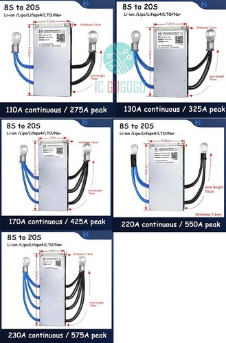 Smart 7S ~ 20S ANT BMS Batterieschutz Platine für Lifepo4 LTO 100A 600A Blueto - Bild 5 von 30