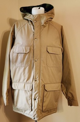 Vintage Sears Fieldmaster Jacket Parka Flannel Lined Beige Size M Thermolite