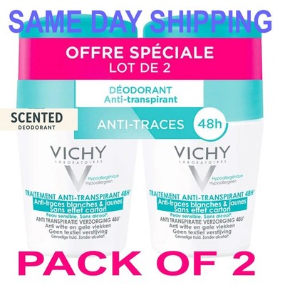 VICHY Intensive 48h Deodorant Anti-Perspirant Anti-White & Yellow Mark - 2x50ml