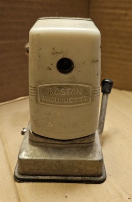 Vintage BOSTON Vacuumette Pencil Sharpener Suction Down On Smooth Surface