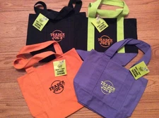Trader Joe's 2025 Halloween Trick or Treat Canvas Mini Tote Bag Set of 4  NEW!!
