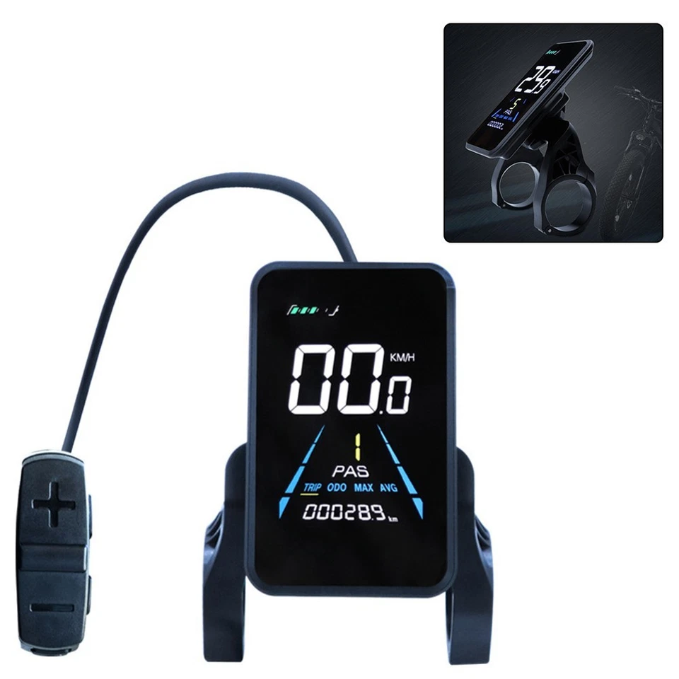 Waterproof Electric Bicycle Dashboard Panel LCD Display with Sensor Connector - Image 2 of 4